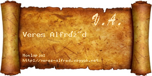 Veres Alfréd névjegykártya